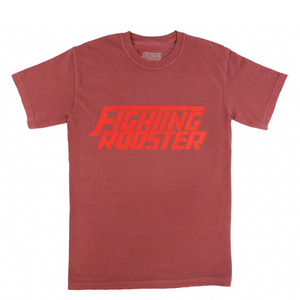 TShirt Fighting Rooster in Crimson