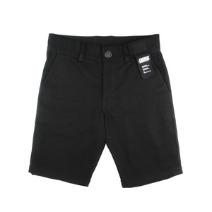 Men's Travel Shorts with Hidden Pockets, in Black Cotton Twill